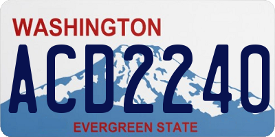WA license plate ACD2240