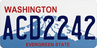 WA license plate ACD2242