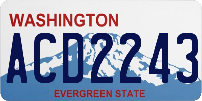 WA license plate ACD2243