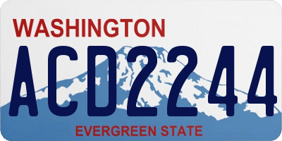 WA license plate ACD2244