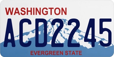 WA license plate ACD2245