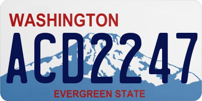 WA license plate ACD2247