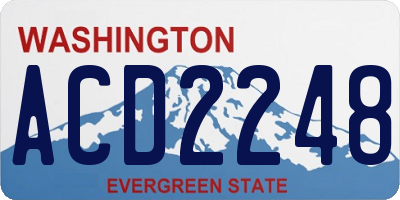 WA license plate ACD2248