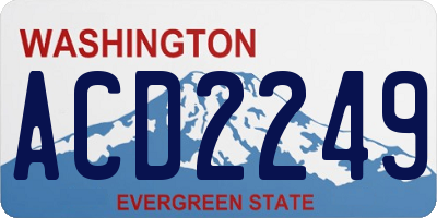 WA license plate ACD2249