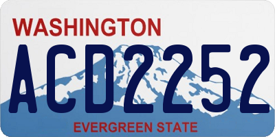 WA license plate ACD2252