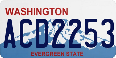 WA license plate ACD2253