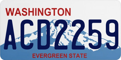 WA license plate ACD2259