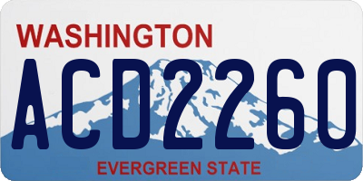 WA license plate ACD2260