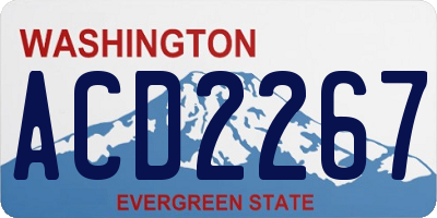 WA license plate ACD2267