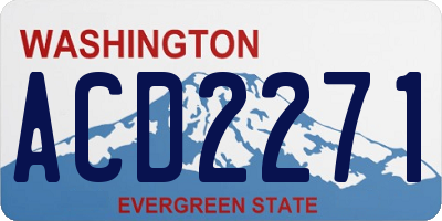 WA license plate ACD2271