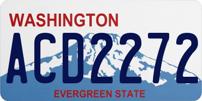 WA license plate ACD2272