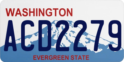 WA license plate ACD2279