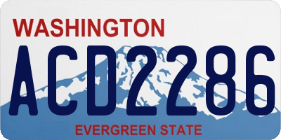 WA license plate ACD2286