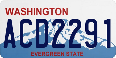 WA license plate ACD2291