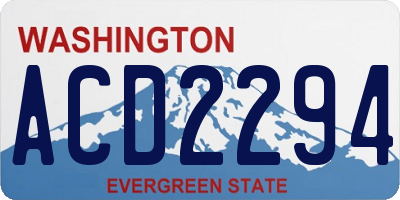 WA license plate ACD2294