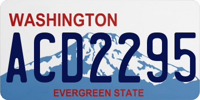 WA license plate ACD2295