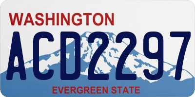 WA license plate ACD2297