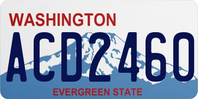WA license plate ACD2460