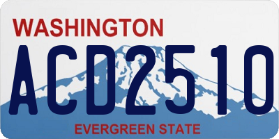 WA license plate ACD2510