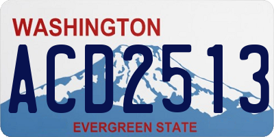 WA license plate ACD2513