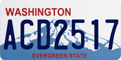 WA license plate ACD2517