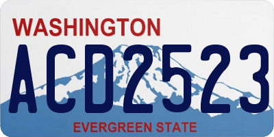 WA license plate ACD2523