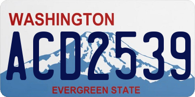 WA license plate ACD2539
