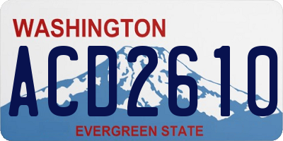 WA license plate ACD2610