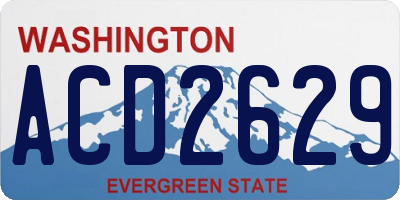 WA license plate ACD2629