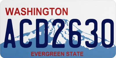 WA license plate ACD2630
