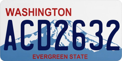 WA license plate ACD2632
