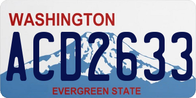 WA license plate ACD2633