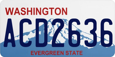 WA license plate ACD2636