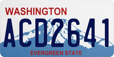 WA license plate ACD2641