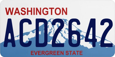 WA license plate ACD2642