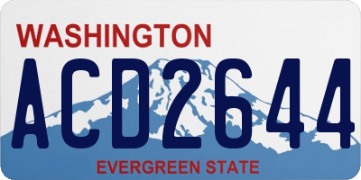 WA license plate ACD2644