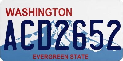 WA license plate ACD2652