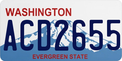 WA license plate ACD2655