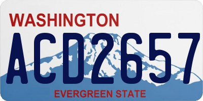 WA license plate ACD2657