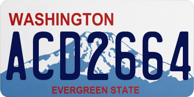 WA license plate ACD2664