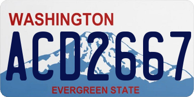 WA license plate ACD2667