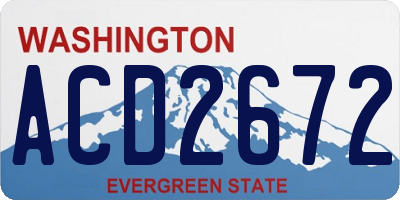 WA license plate ACD2672