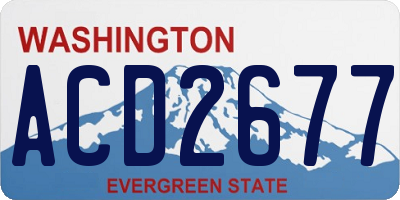 WA license plate ACD2677
