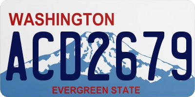 WA license plate ACD2679