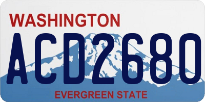 WA license plate ACD2680