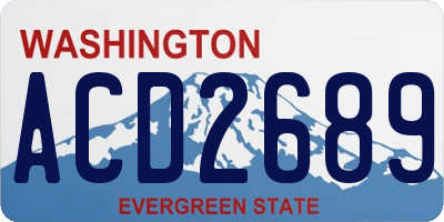 WA license plate ACD2689