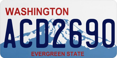 WA license plate ACD2690