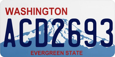 WA license plate ACD2693