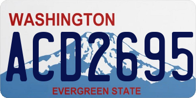 WA license plate ACD2695