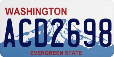 WA license plate ACD2698